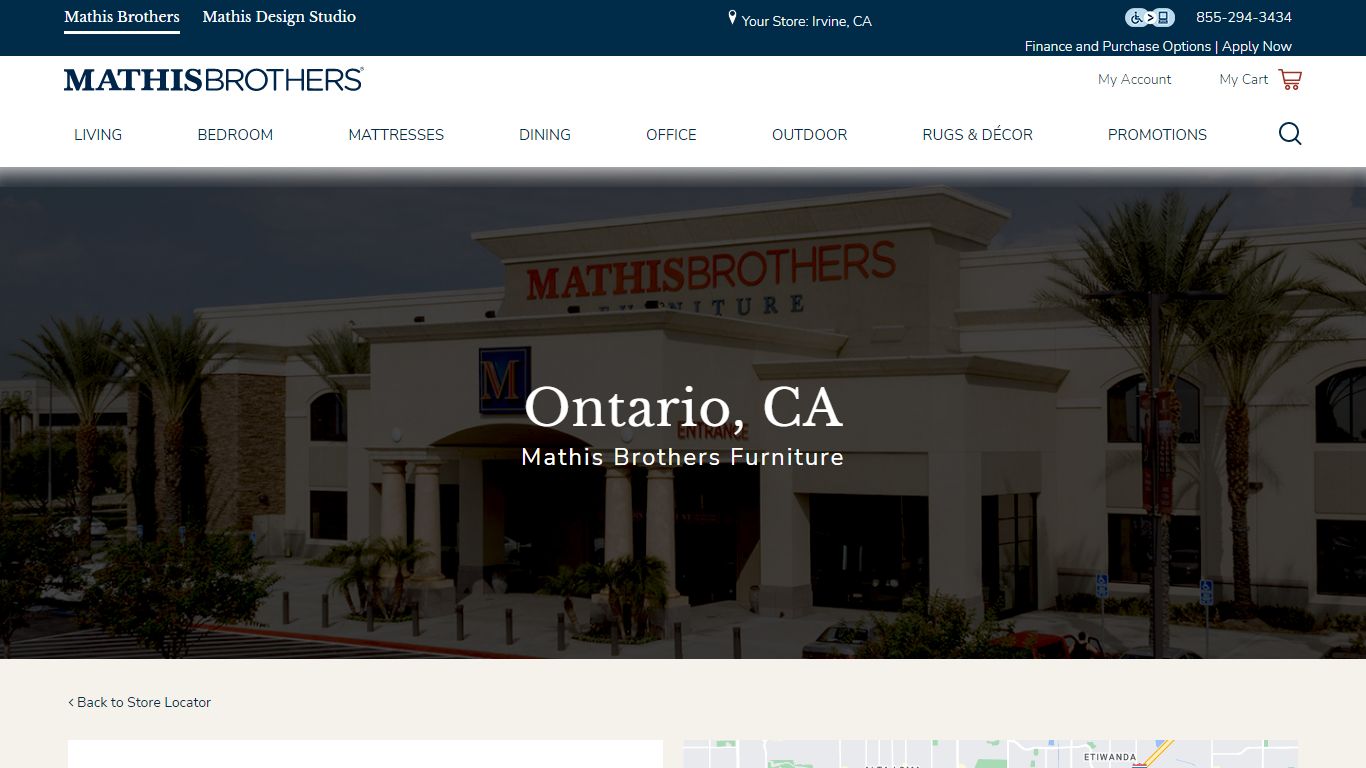 Ontario California Furniture & Mattresses Store - Mathis Brothers