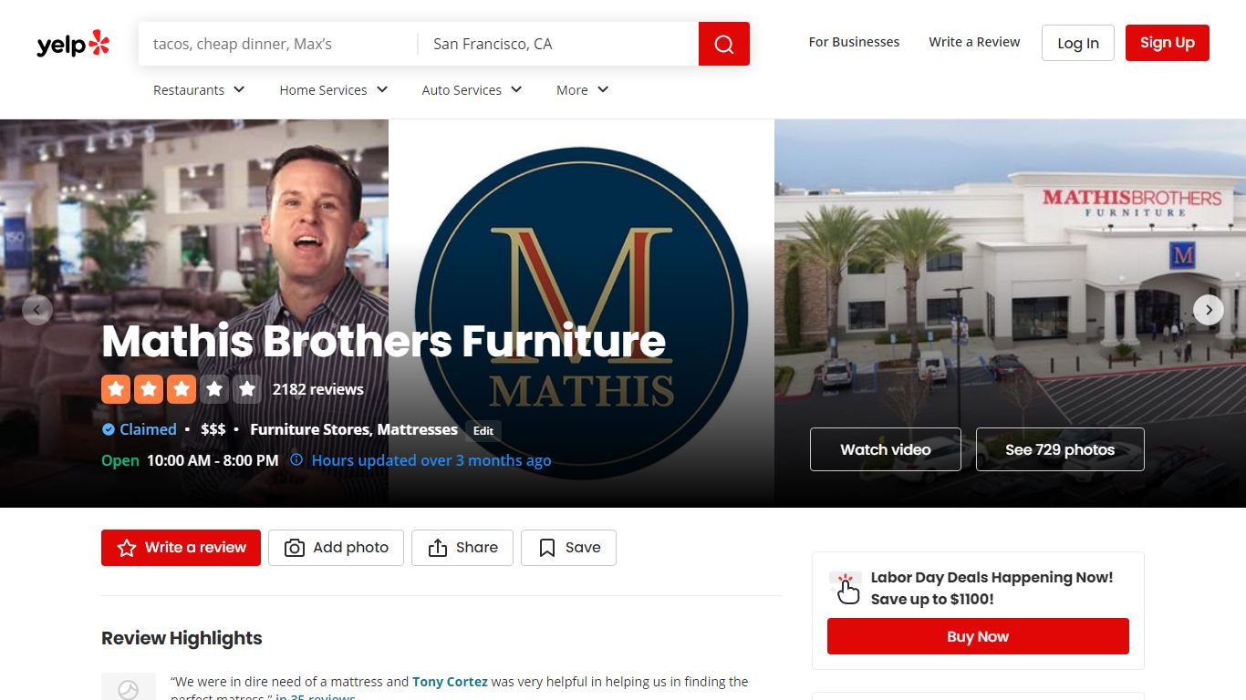 Mathis Brothers Furniture - Ontario, CA - yelp.com